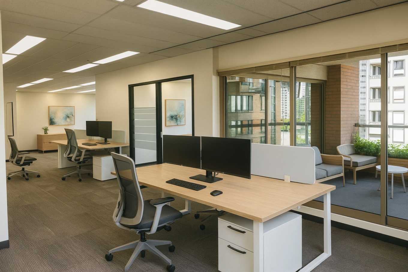 Corner suite with deck