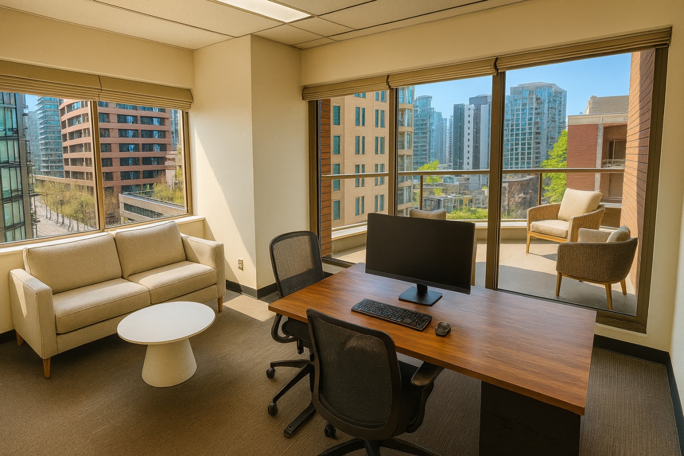 Corner suite with deck